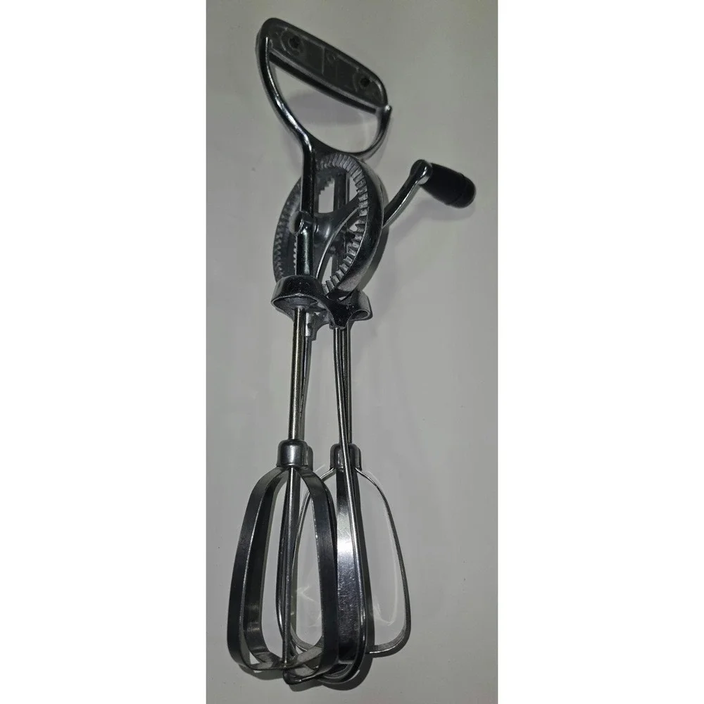 Vintage EKCO Best Rotary Hand Egg Beater Crank Mixer Stainless Steel Made in USA